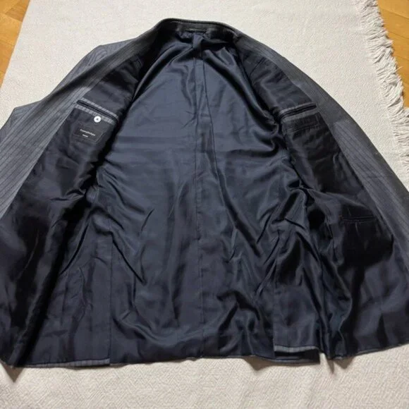 Ermenegildo Zegna Trofeo Men’s Wool Grey Pinstripe Sports Coat Blazer 48R 58 IT - Picture 7 of 11